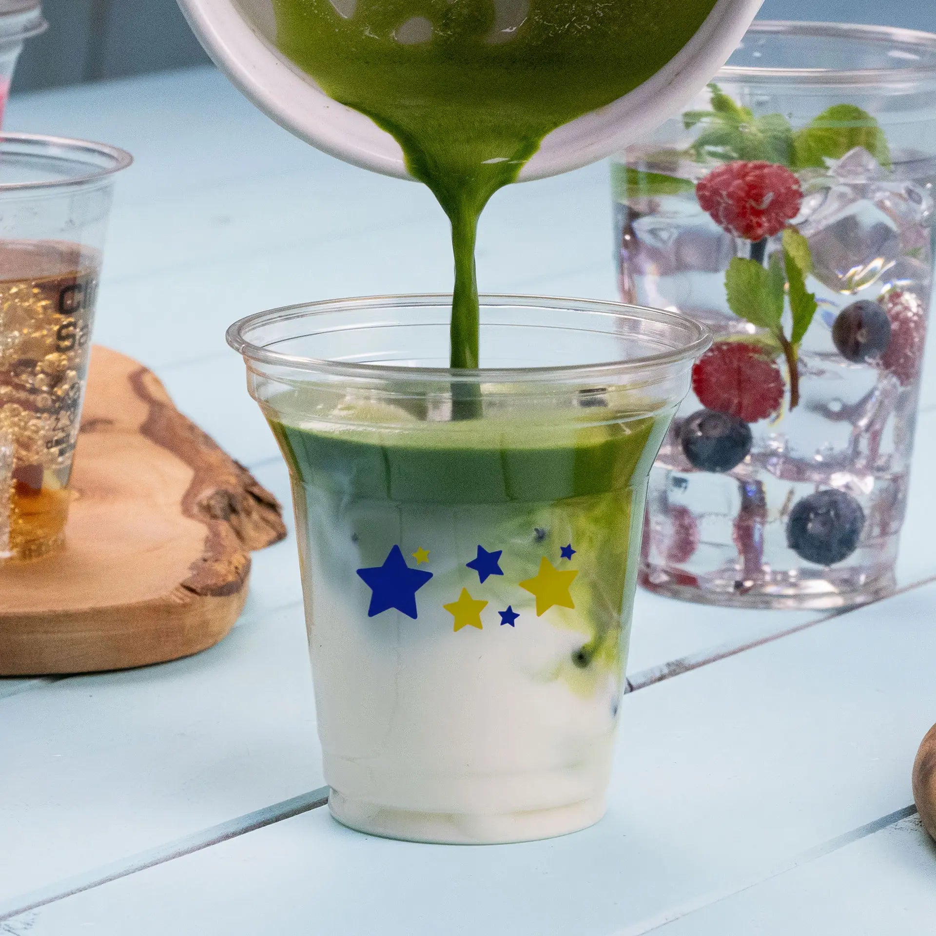 Plastikbecher bedrucken - rPET / PLA Klarbecher