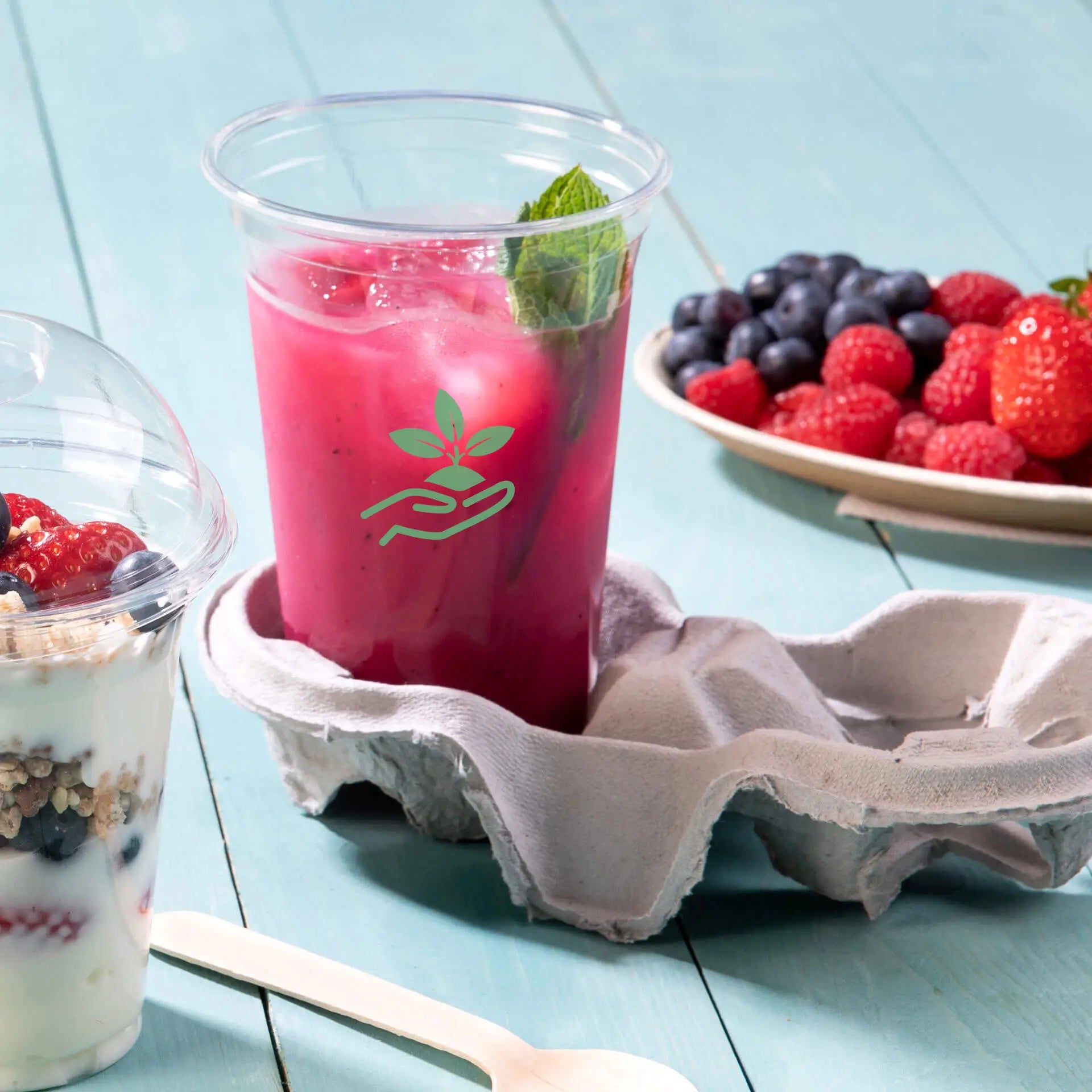 Plastikbecher bedrucken - rPET / PLA Klarbecher