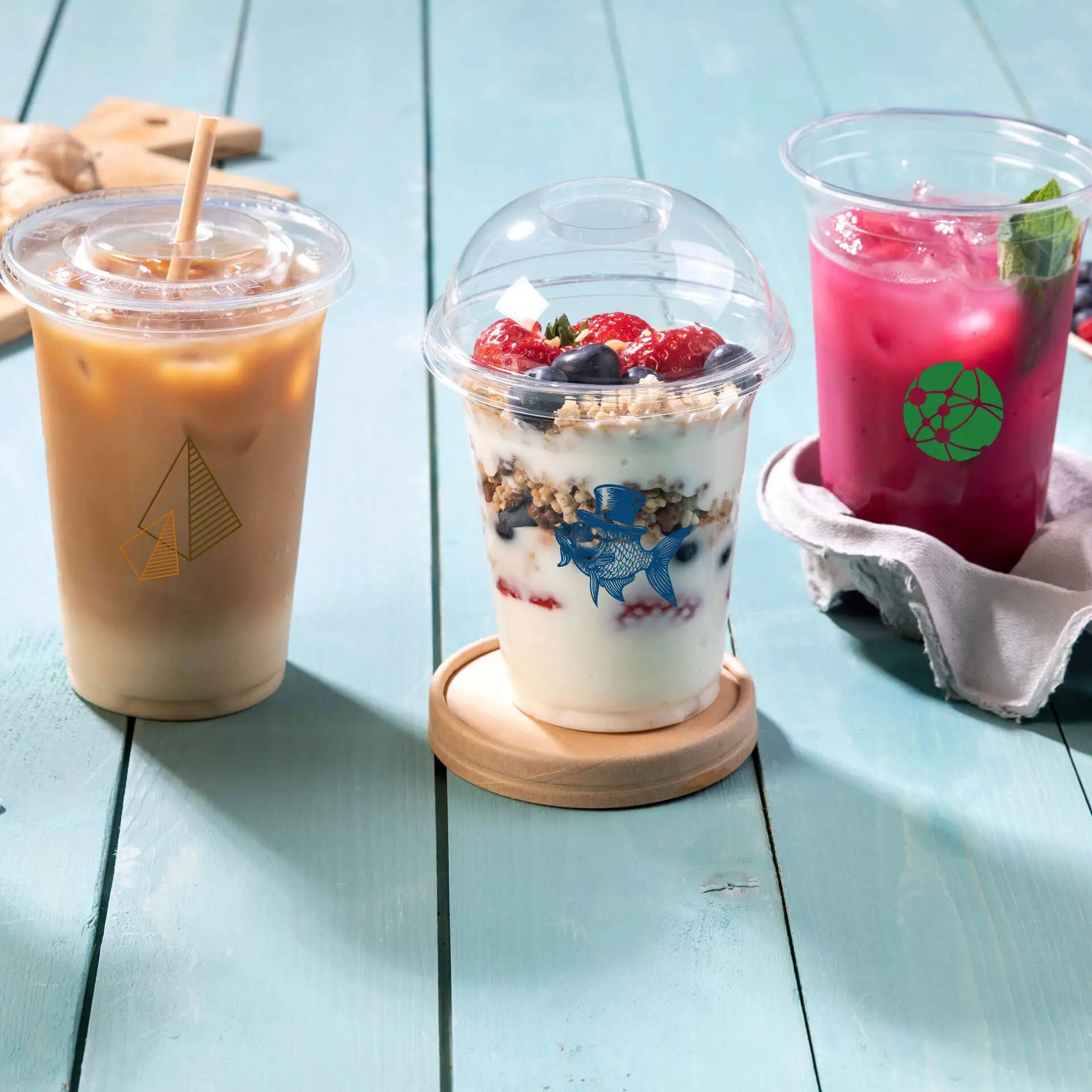 Plastikbecher bedrucken - rPET / PLA Klarbecher