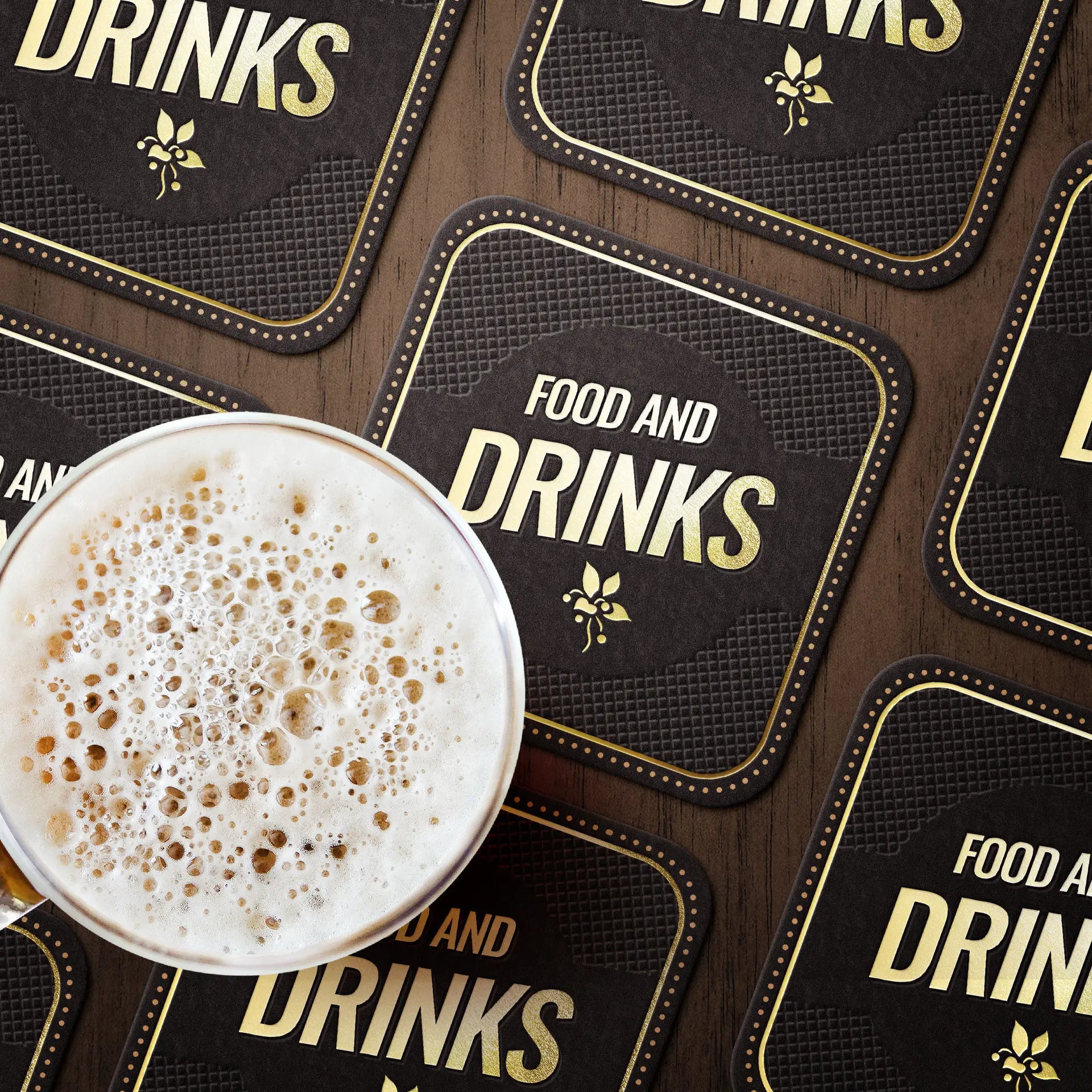 Bedruckte Bierdeckel, Untersetzer für Gläser