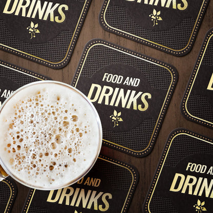Bedruckte Bierdeckel, Untersetzer für Gläser