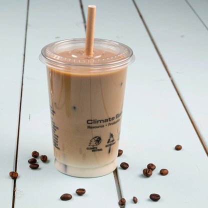 rPET-Flachdeckel Ø 95 mm, Halmkreuz