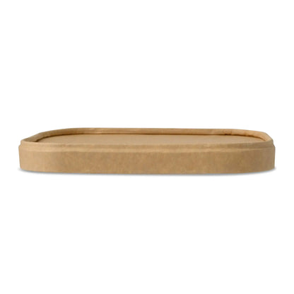 Deckel für Salatschalen, aus Karton, mit PLA Beschichtung, braun, 17,5 x 12,5 cm