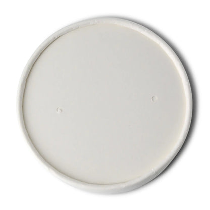 Deckel für Suppenbecher, Membranfunktion, aus Karton, mit PLA Beschichtung, weiß, 90 mm, ohne Druck
