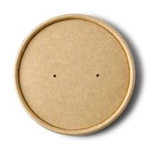 Deckel für Suppenbecher, Membranfunktion, aus Karton, mit PLA Beschichtung, braun, 90 mm