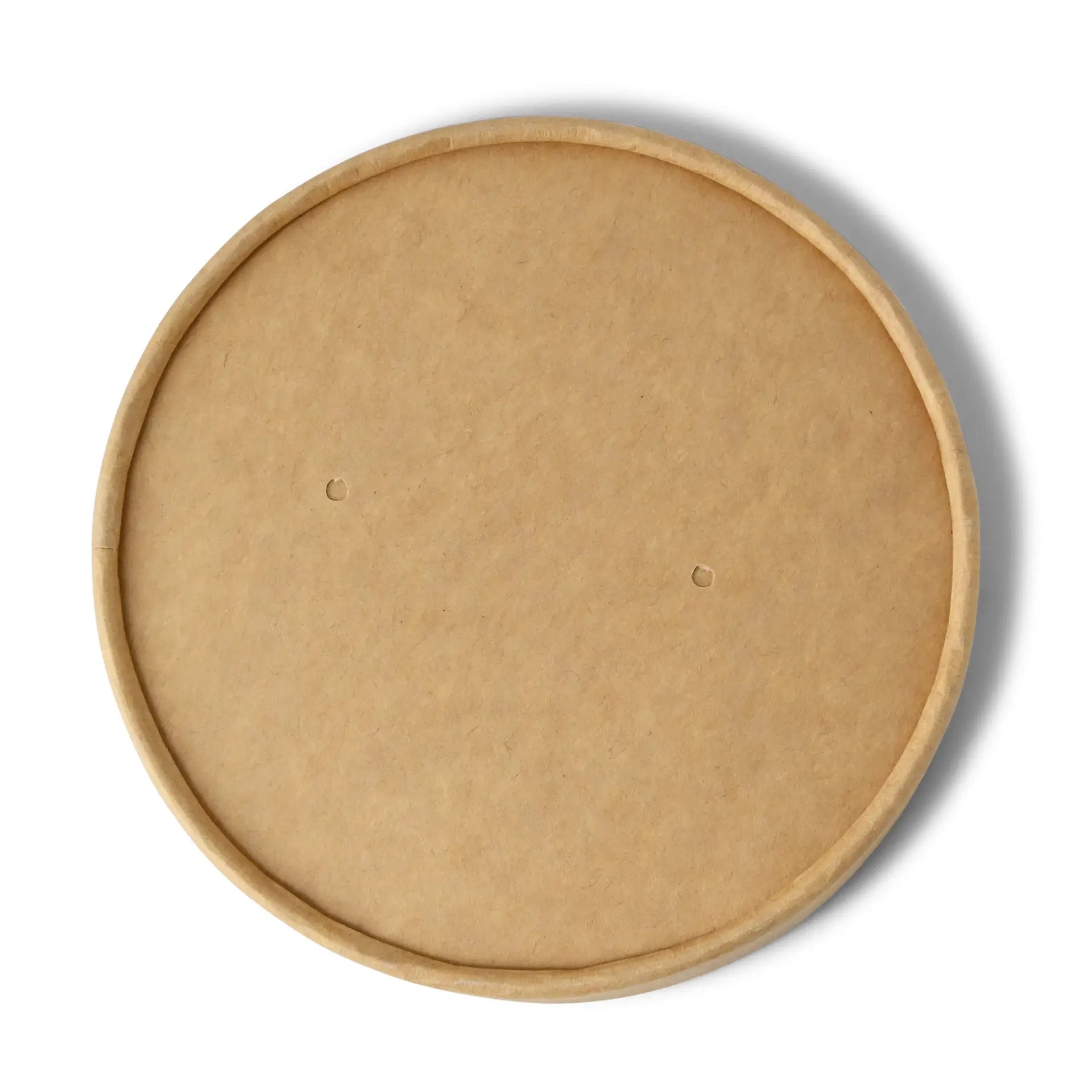 Deckel für Suppenbecher, Membranfunktion, aus Karton, mit PLA Beschichtung, braun, 115 mm