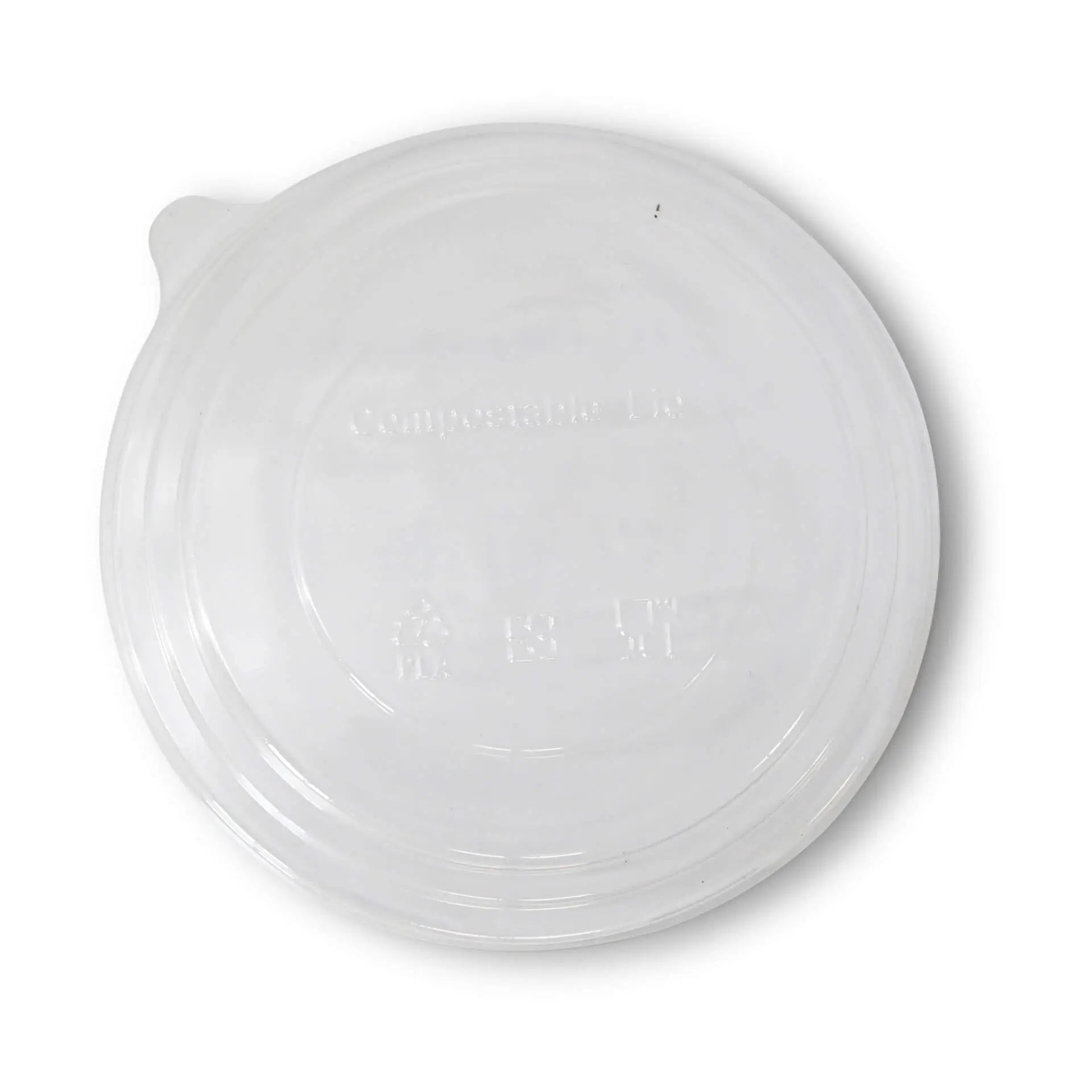 Deckel für Salatschalen, aus PLA, transparent, 150 mm, ohne Druck