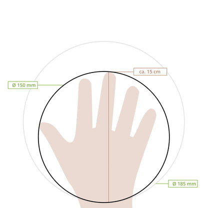Deckel für Salatschalen, aus PLA, transparent, 150 mm, ohne Druck