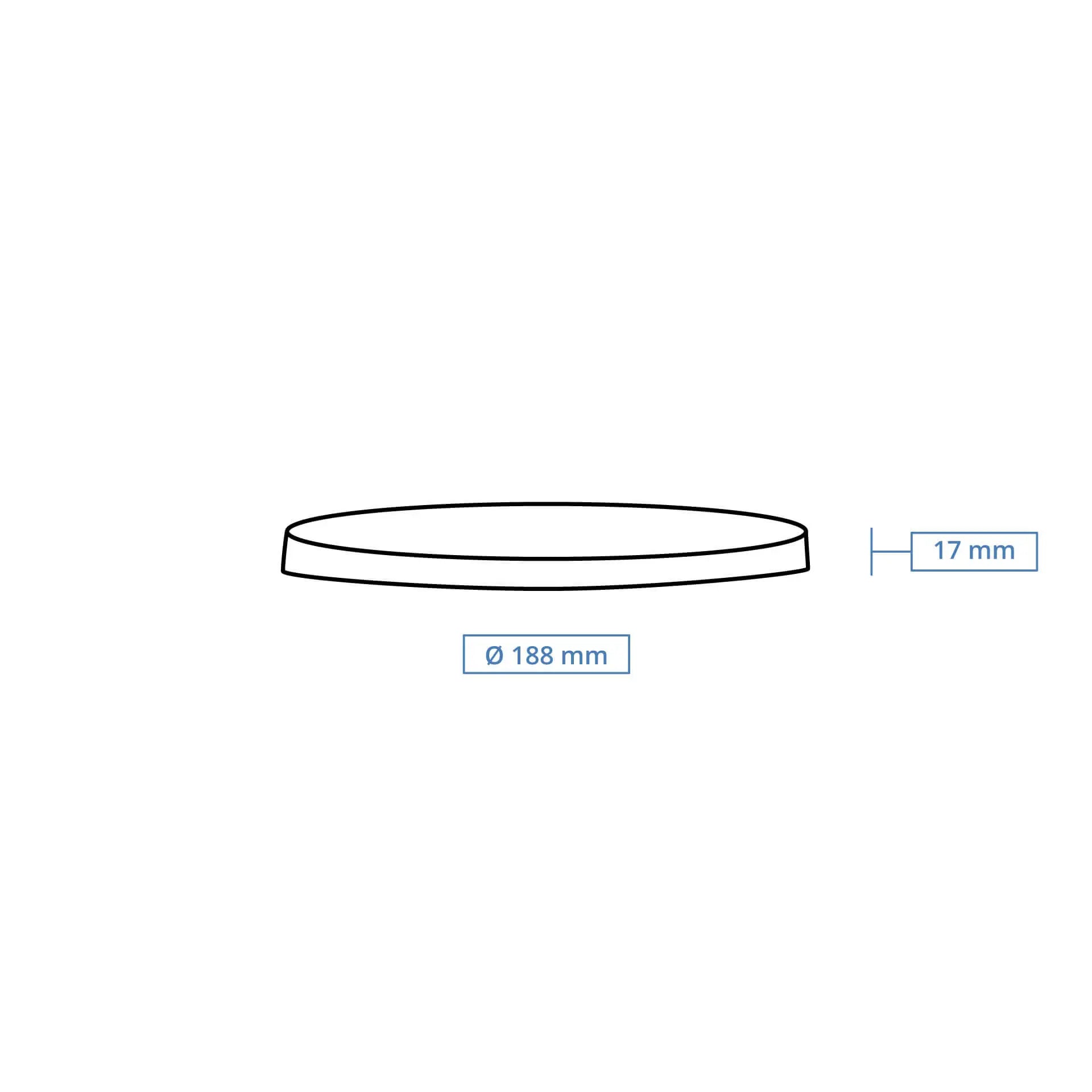 Deckel für Salatschalen, aus PLA, transparent, 185 mm