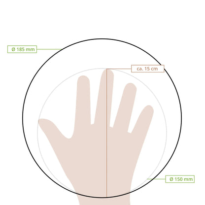 Deckel für Salatschalen, aus PLA, transparent, 185 mm, ohne Druck