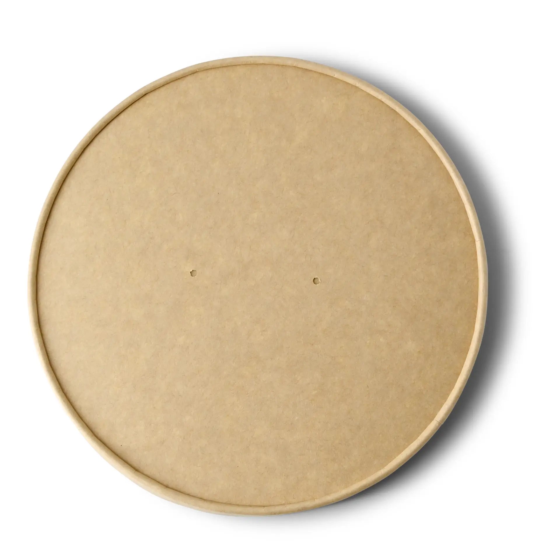 Deckel für Suppenbecher, Membranfunktion, aus Karton, mit PLA Beschichtung, braun, 185 mm