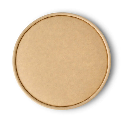 Deckel für Salatschalen, aus Karton, mit PLA Beschichtung, braun, 150 mm, ohne Druck