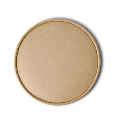 Deckel für Salatschalen, aus Karton, mit PLA Beschichtung, braun, 185 mm