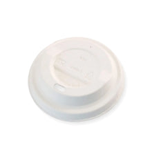 Deckel für Pappbecher, mit Trinköffnung, aus Pappe, unbeschichtet, weiß, 80 mm, ohne Druck