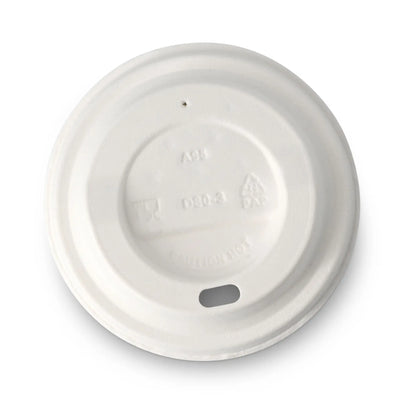 Deckel für Pappbecher, mit Trinköffnung, aus Pappe, unbeschichtet, weiß, 80 mm, ohne Druck