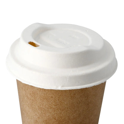 Deckel für Pappbecher, mit Trinköffnung, aus Pappe, unbeschichtet, weiß, 80 mm, ohne Druck