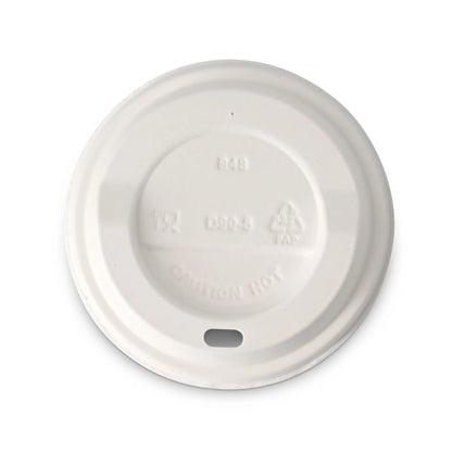 Deckel für Pappbecher, mit Trinköffnung, aus Pappe, unbeschichtet, weiß, 90 mm, ohne Druck