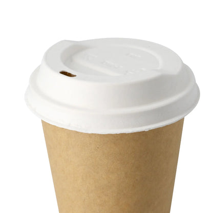 Deckel für Pappbecher, mit Trinköffnung, aus Pappe, unbeschichtet, weiß, 90 mm, ohne Druck